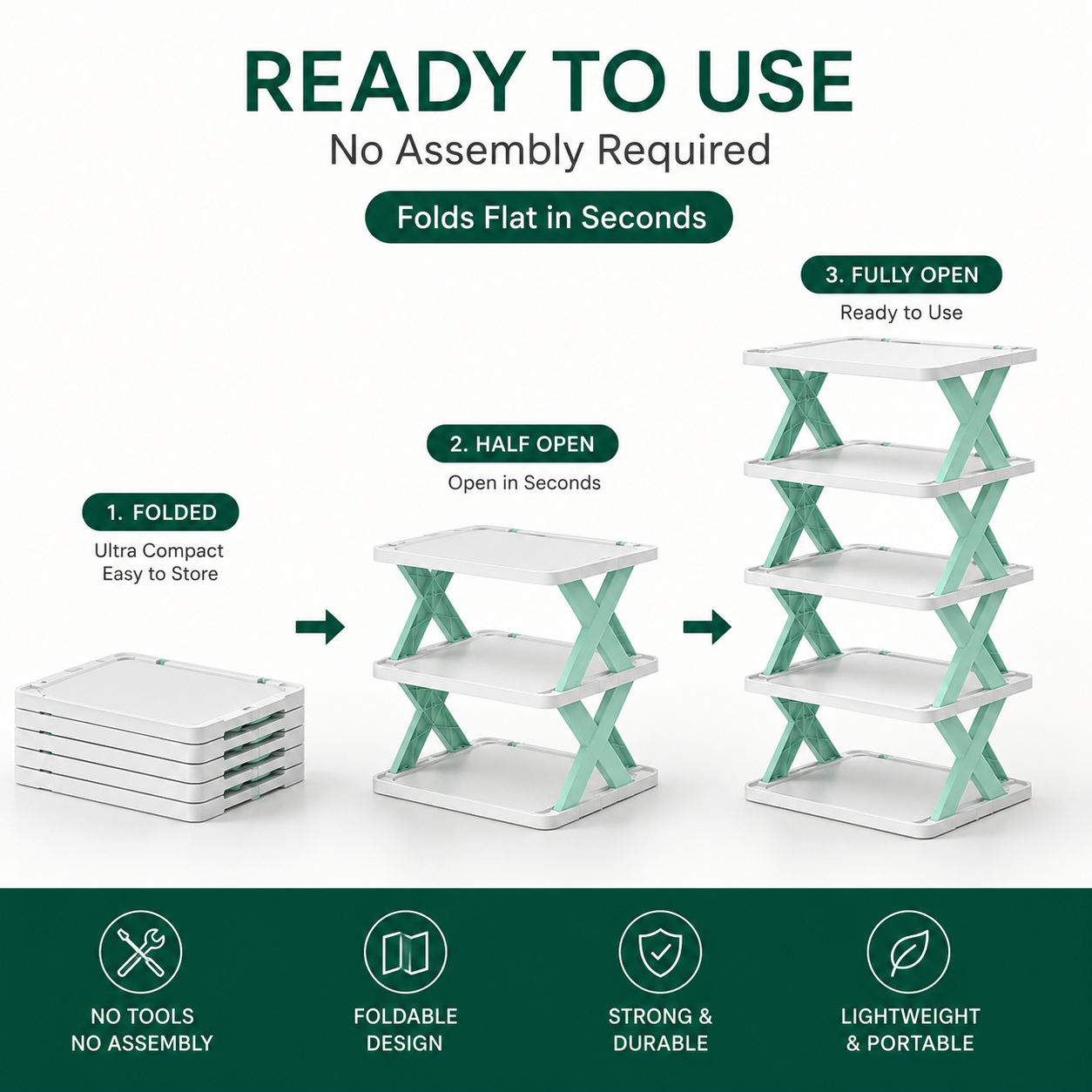 Foldable 6-Tier Shoe Rack |
